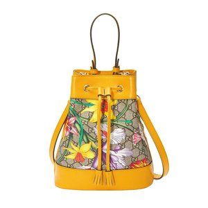 Gucci 550621 GG Supreme Flora Bucket Bag